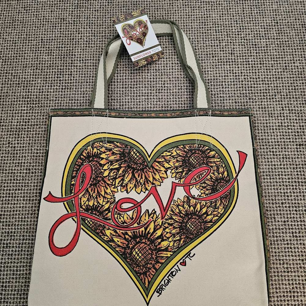 Brighton Love Sunflower Canvas Tote Bag - Multicolor
